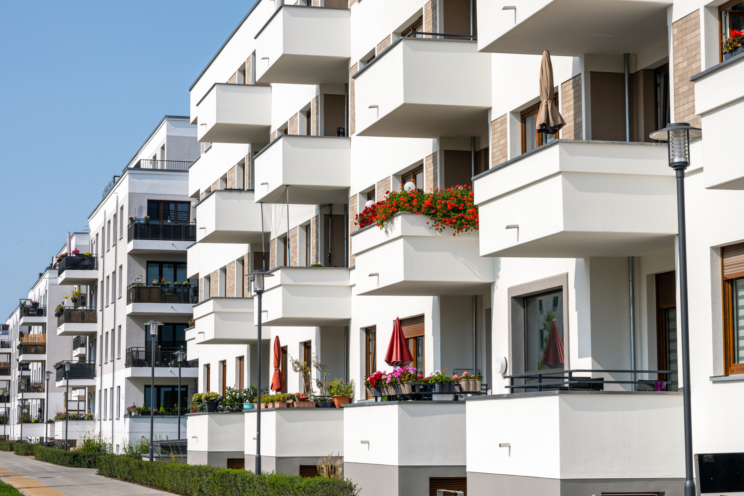 Moderne Wohnanlage in der Mietverwaltung
